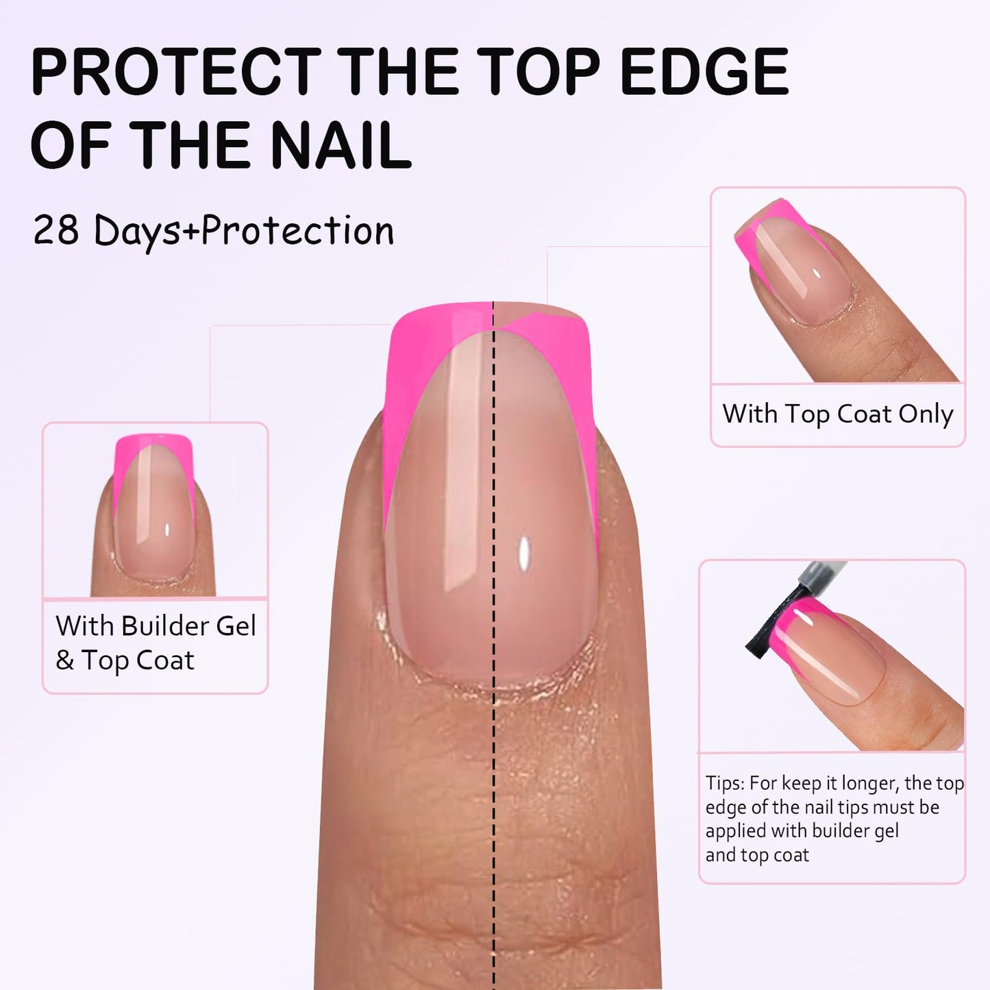 300Pcs French Tip Press on Nails, OPkssnails French Press On Nails Short Almond, Pre-shaped No Need to File 3 in 1 Gel Nail Tips, Acrylic Fake Nails for Nail Art DIY Extension Designs 15 Size