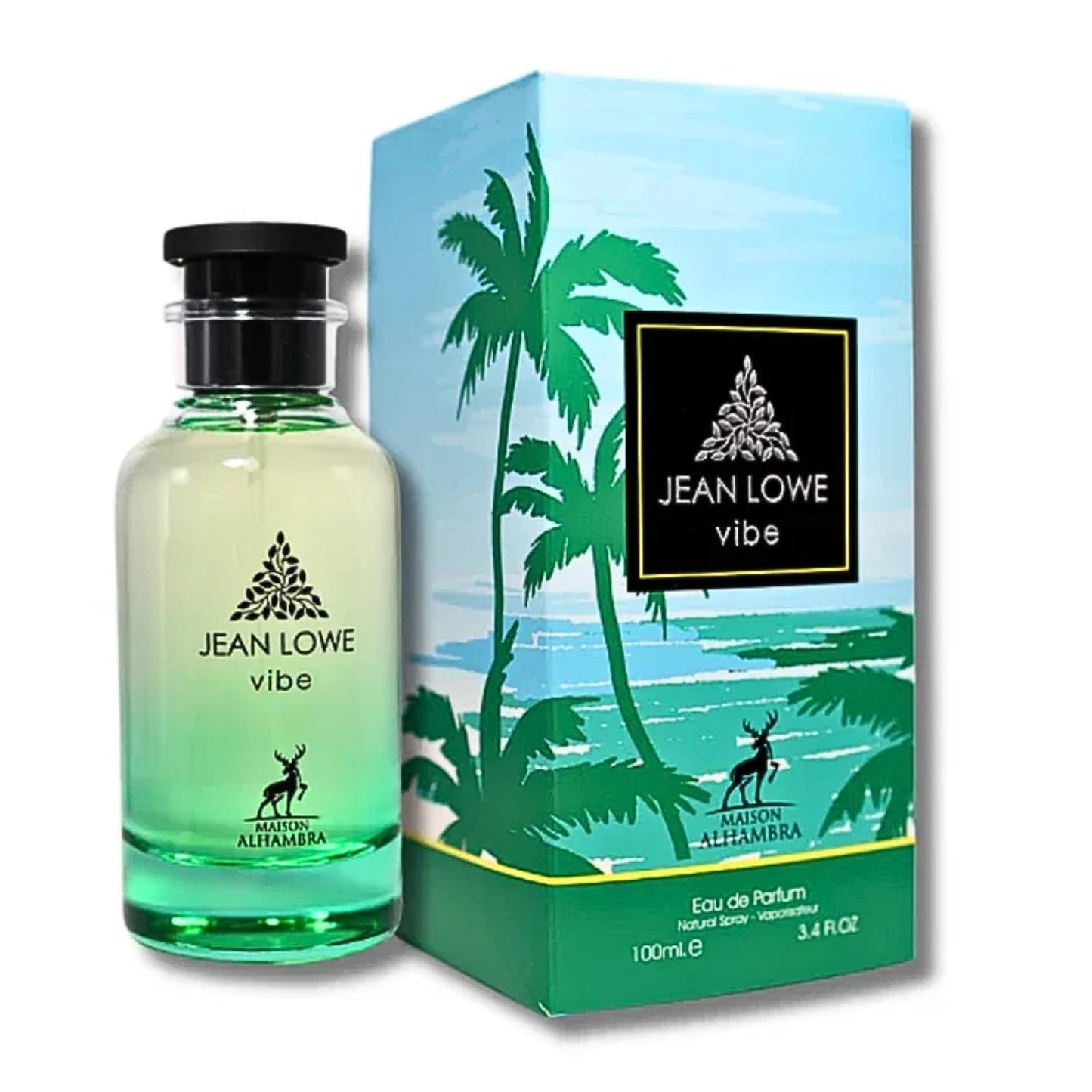 Maison Alhambra Jean Lowe Vibe – Citrus, Fruity, Aromatic, Woody – Eau de Parfum Spray for Unisex, 3.4 Ounce / 100 ml