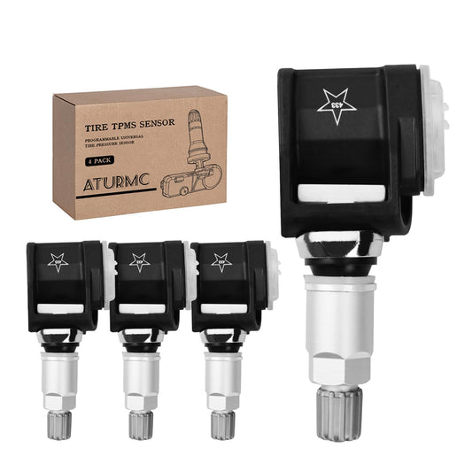 ATURMC Set of 4 TPMS Sensor Tire Pressure Monitoring Sensor 433MHz Compatible with BMW X3 X4 X5 Replaces# 6887140