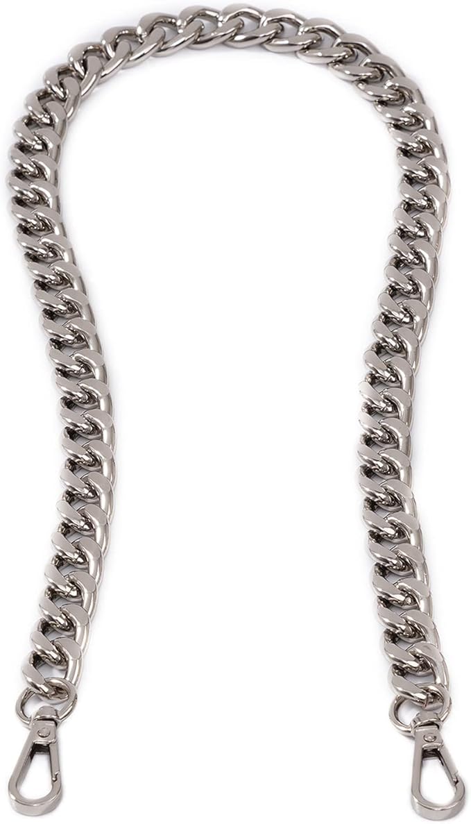 Xiazw Medium Size Fabulous Metal Shoulder Crossbody Purse Strap Replacement Bag Chain Accessories (26ââ, Silver)