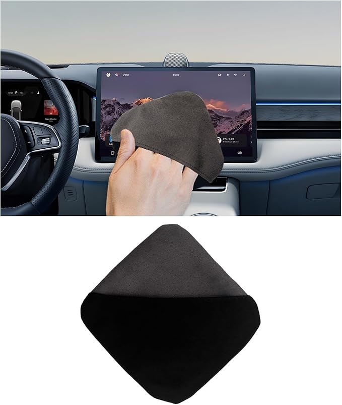 Car Screen Cleaner, 4.13"Ã4.13" Square Auto Touch Screen Cleaner Microfiber Cleaning Pad, Scratch-Free Microfiber Cleaning Wipe for Vehicle Dashboard LCD Display Laptop