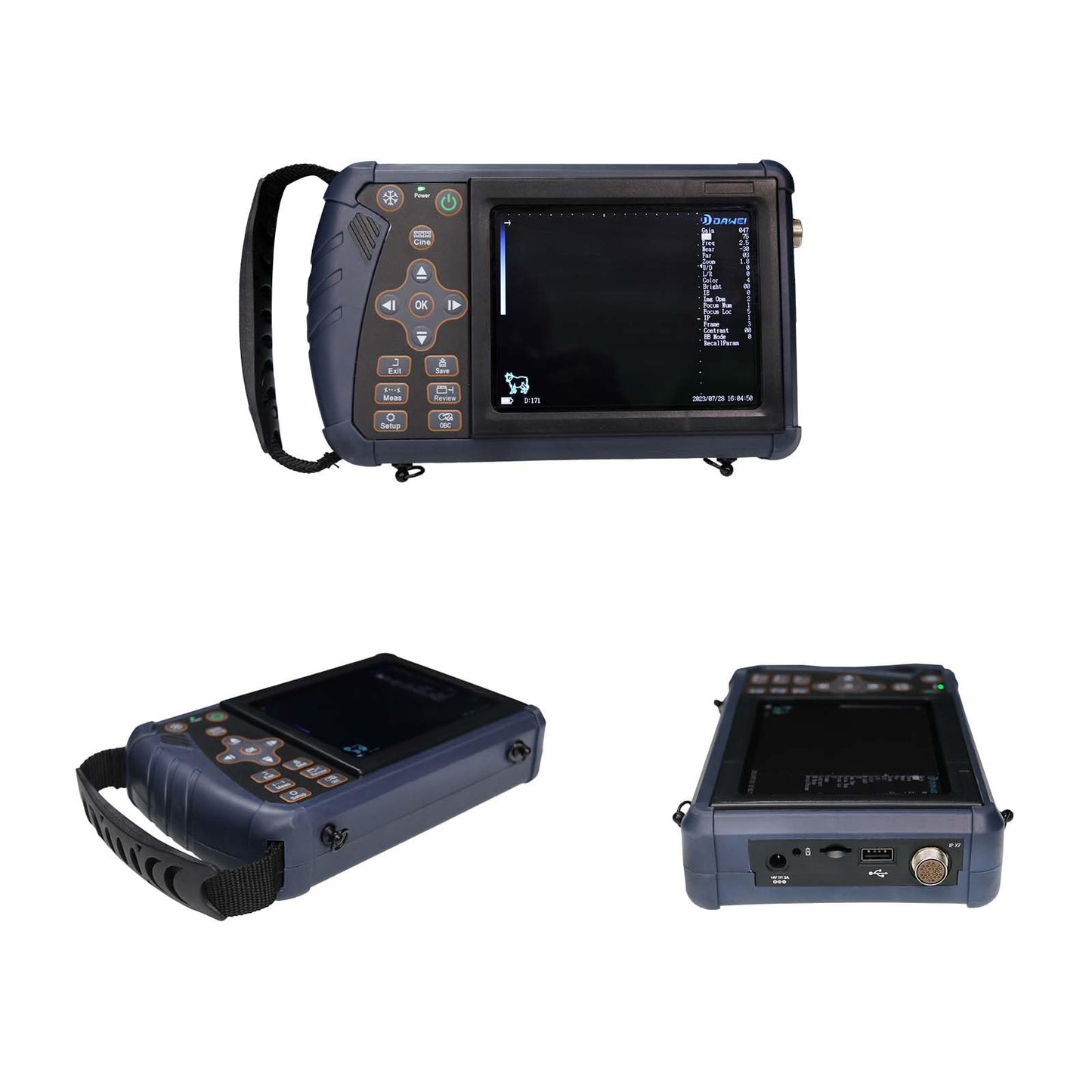 DAWEIanimed DAWEI S1 Veterinary Ultrasound Scanner Portable Ultrasound Machine with 7.5Mhz Linear Probe Waterproof for Animals Mouse,Snakes