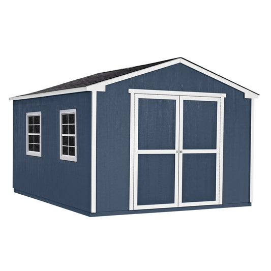 Handy Home Products Charleston Value Gable 10x16 Do-It-Yourself Wooden Storage Shed with Floor, 2x3 framing- Does not Include Paint or Roofing Shingles