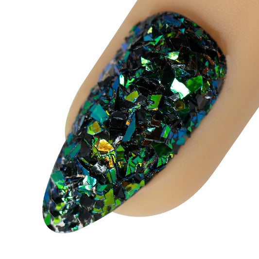 Young Nails Art Glitters - Premium Loose Nail Glitter Powder for Acrylic Nails & Gel Nails, Nail Sequins, Nail Sparkles, Nail Art Powder, Fine & Chunky Glitter, Durable, Decked Out, 1 oz