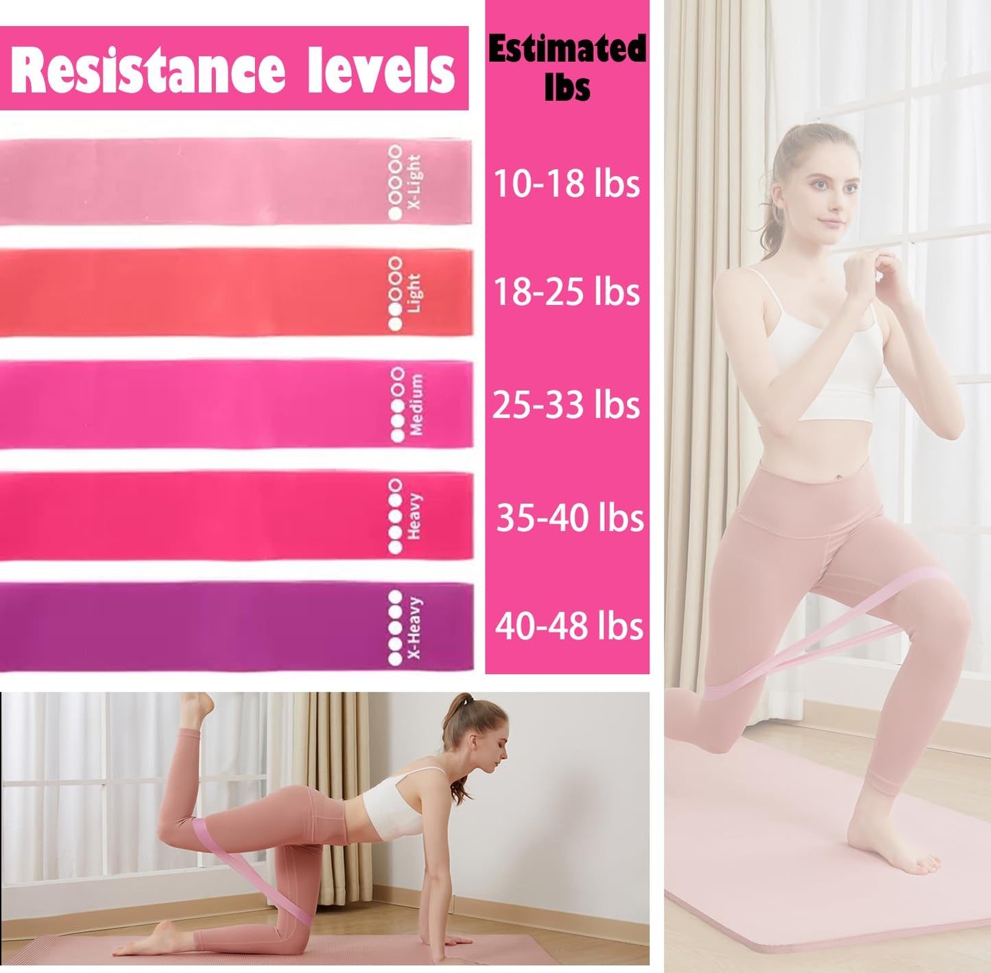 14" Pilates Ring Circle Fitness Set of 17 Equipment Accessories Workouts Includes Pilates Ball Magic Circle Yoga Ring Knee Pads and Resistance Bands for Women Set Gift for Women Weight Loss (Purple)"