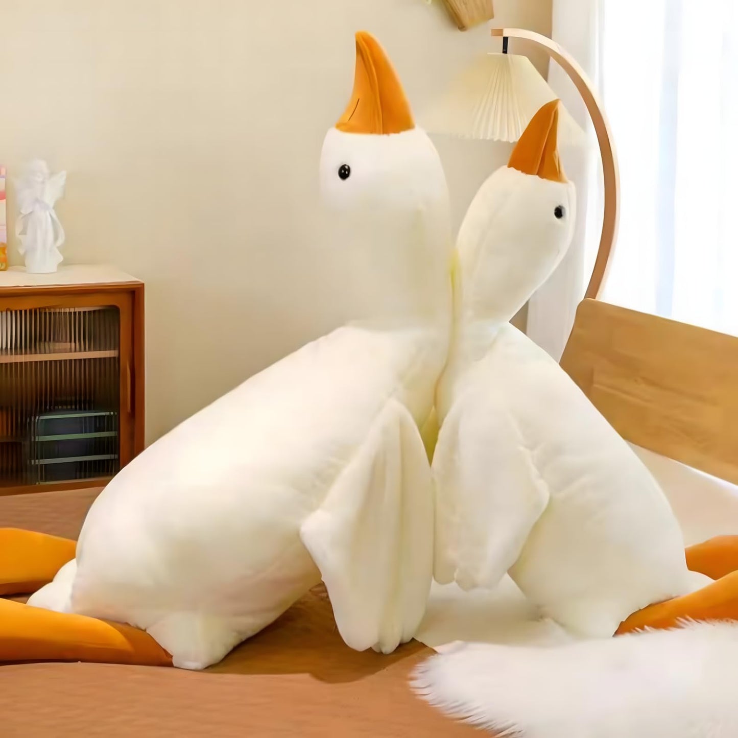 Ryttir Giant Goose Plush - 63" Extra Soft Goose Stuffed Animal Hugging Pillow with Rotund Belly,Safety Nursery Decor & Sensory Comfort Toy,Cuddle Companion for Kids(Birthday Gender Neutral Gift)