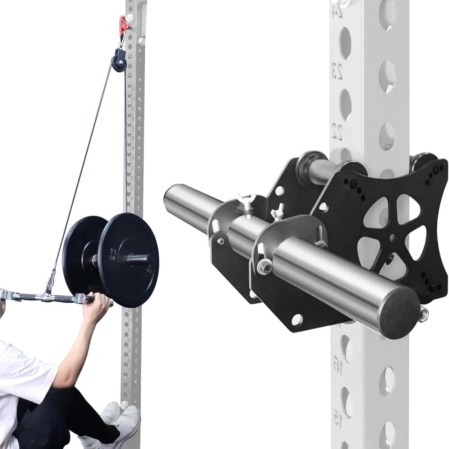 AHTAPFON Smith Machine Attachments for Cable Machine Attachments,Cable Pulley Attachments for Power Rack Attachments,Squat Rack Attachments for Cable Crossover Deep Squat LAT Pull Down