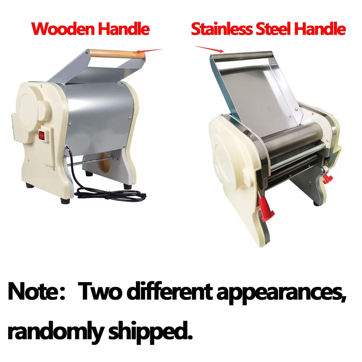 WYDDDARY Electric Pasta Press Maker Noodle Machine Stainless Steel Electric Noodle Maker with 0.12inch/3mm and 0.35in/9mm Wide Knife for Home Commercial 110V