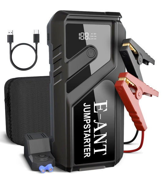 Car Battery Jump Starter, 4000A Car Jump Starter for 8.0L Gas or 5.0L Diesel Engine,12V Lithium Jump Box,LED Lights,Portable Power Bank USB QC3.0 Outputs Charger
