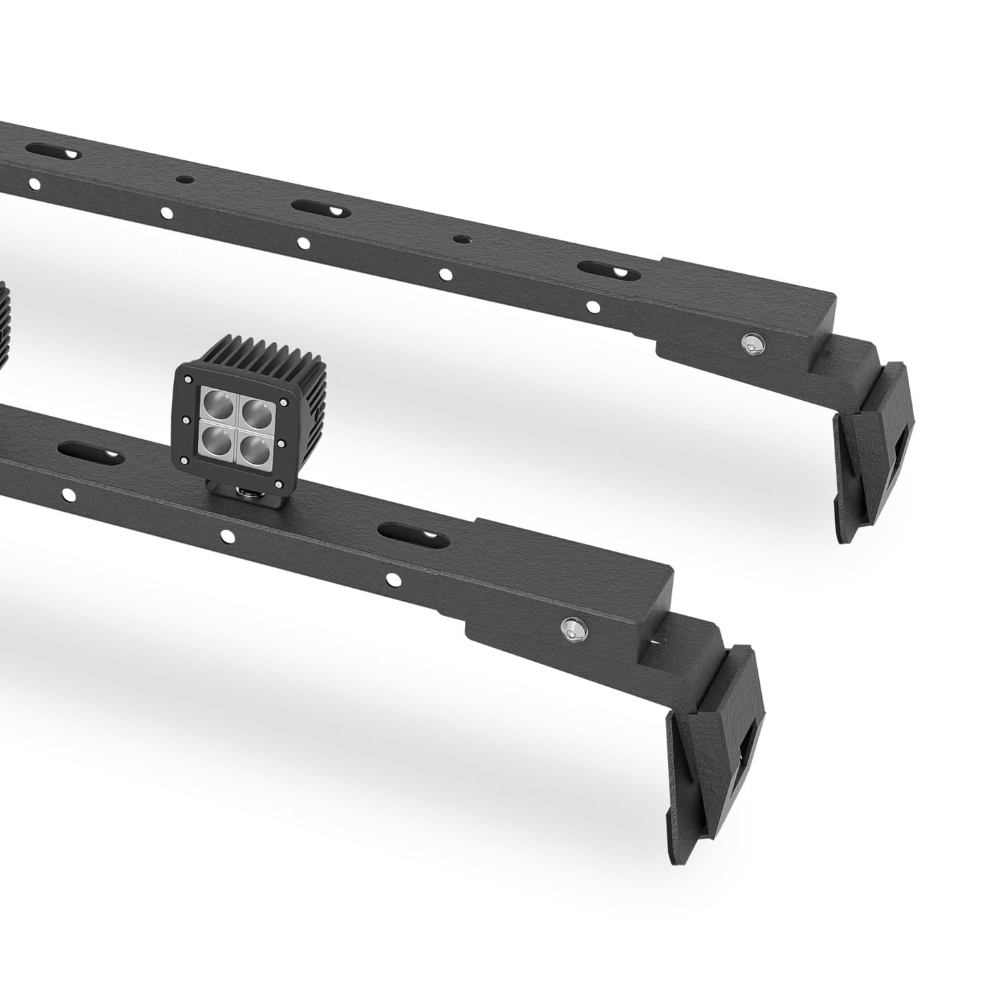 YZONA 400 LBS Roof Rack Cross Bars with 4 Pcs LED Lights Bar Compatible for 2007-2026 Jeep Wrangler JK JKU JL JLU Unlimited & Gladiator JT Hardtop, Roof Rail Crossbars Cargo Carrier Rooftop Luggage