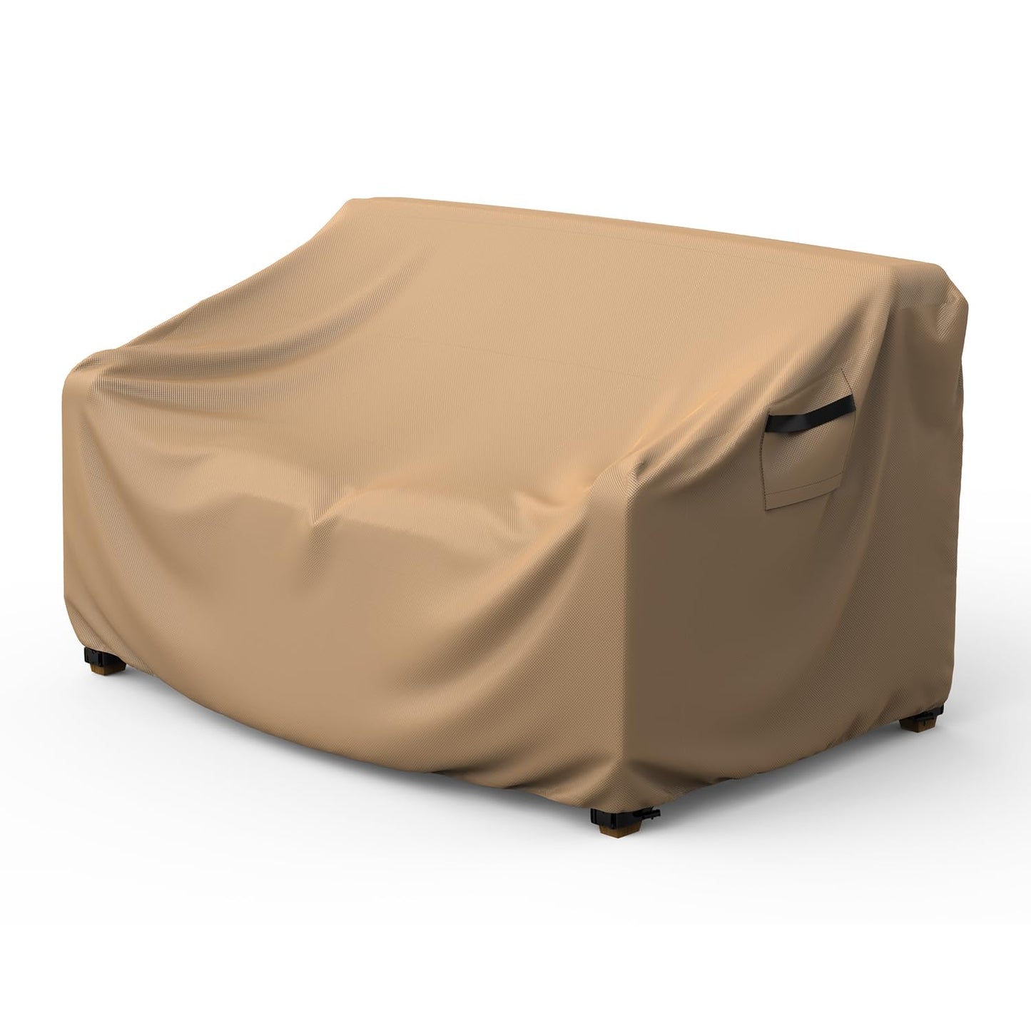 Mrrihand Heavy Duty Patio Sofa Cover, Mrrihand 3-Seater Outdoor Sofa Loveseat Cover, Outdoor Patio Furniture Cover with Air Vent and Handles, 60" WÃ42" DÃ30" H, Brown