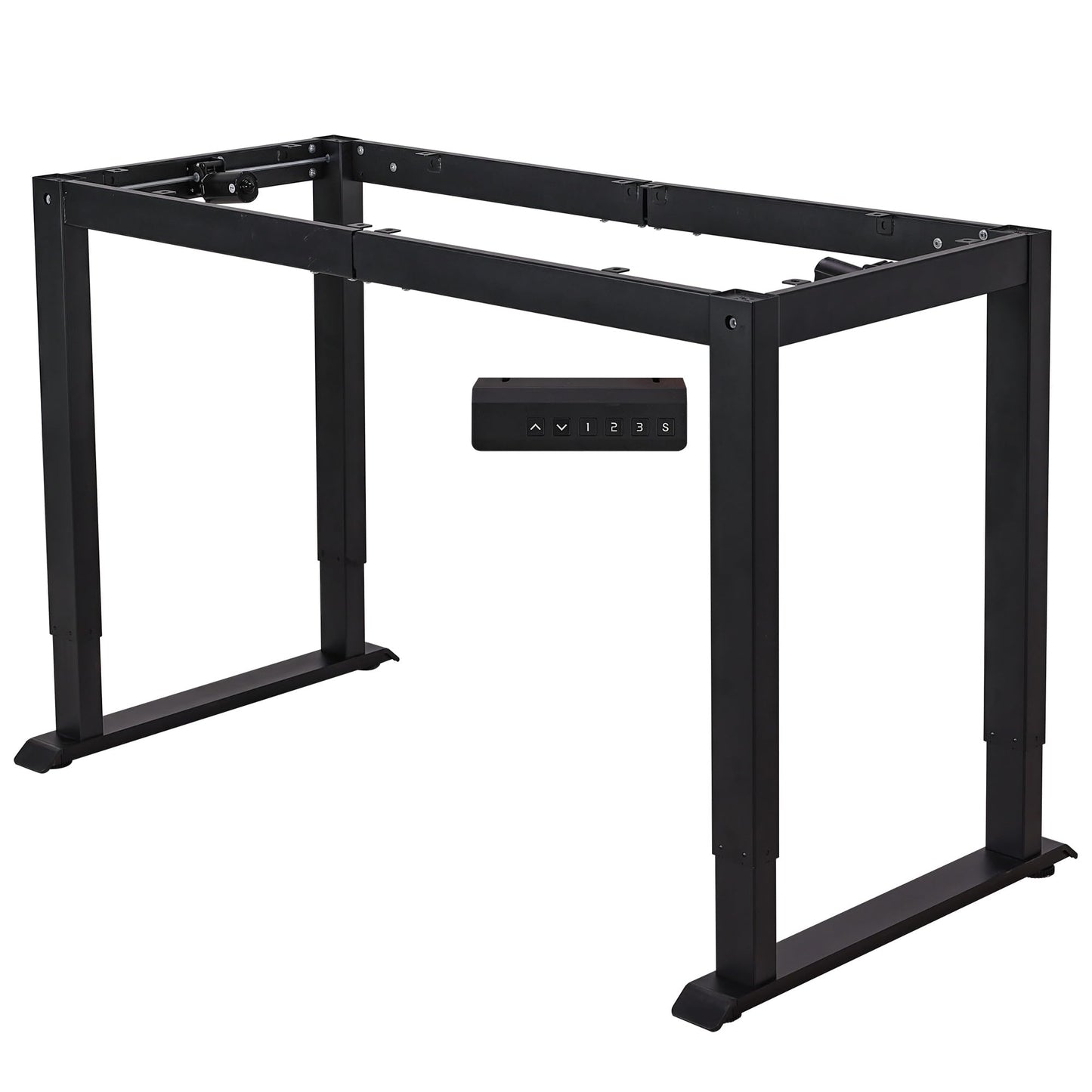 Fromann Electric Standing Desk Frame, 4-Leg Dual Motor Adjustable Standing Desk Legs for Max 70'' x 29.5'' Desktop,Heavy Duty 220lb Load Capacity for Home Office, Frame Only