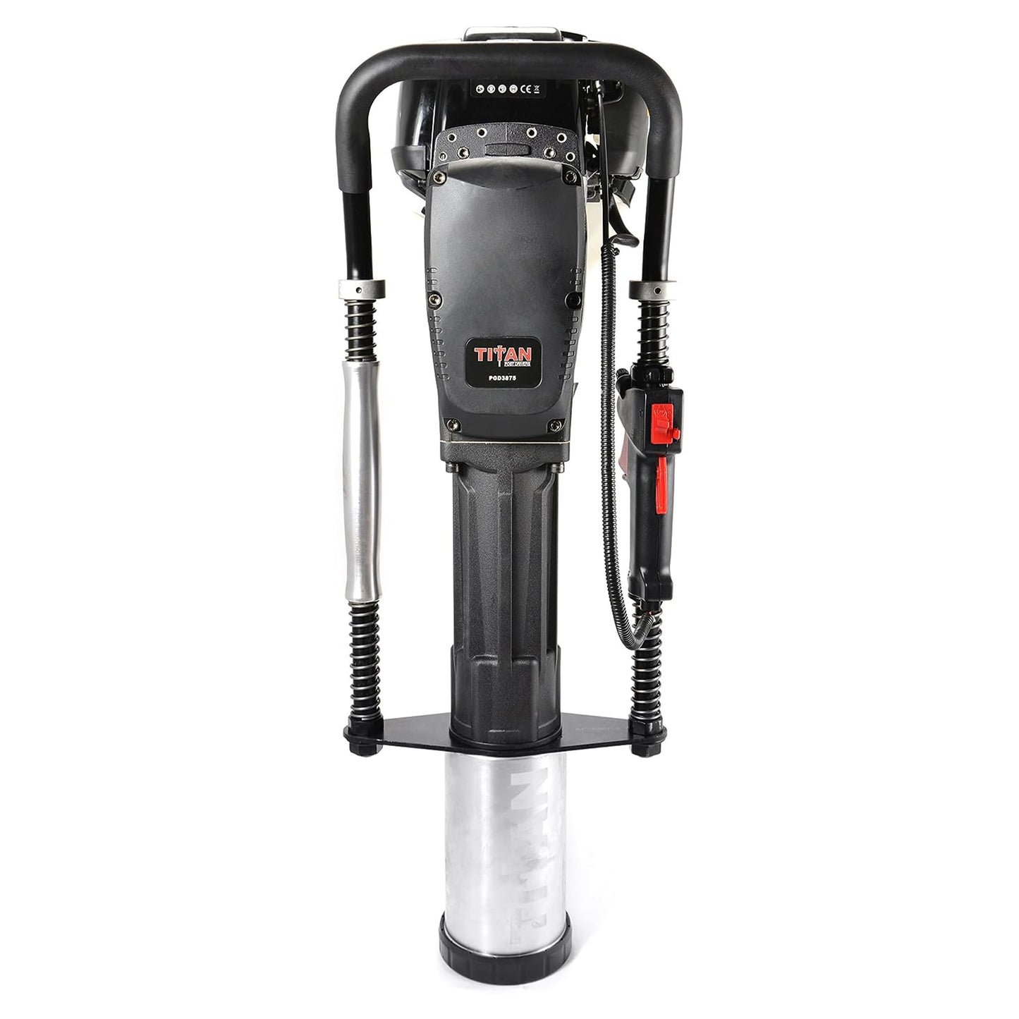 Titan Post Drivers PGD3875 Light-Duty Portable Gas-Powered Driver with 1.3 HP 4-Stroke Engine, 3 7/8" Max Diameter, and 4 Adapter Collars, 50 lbs