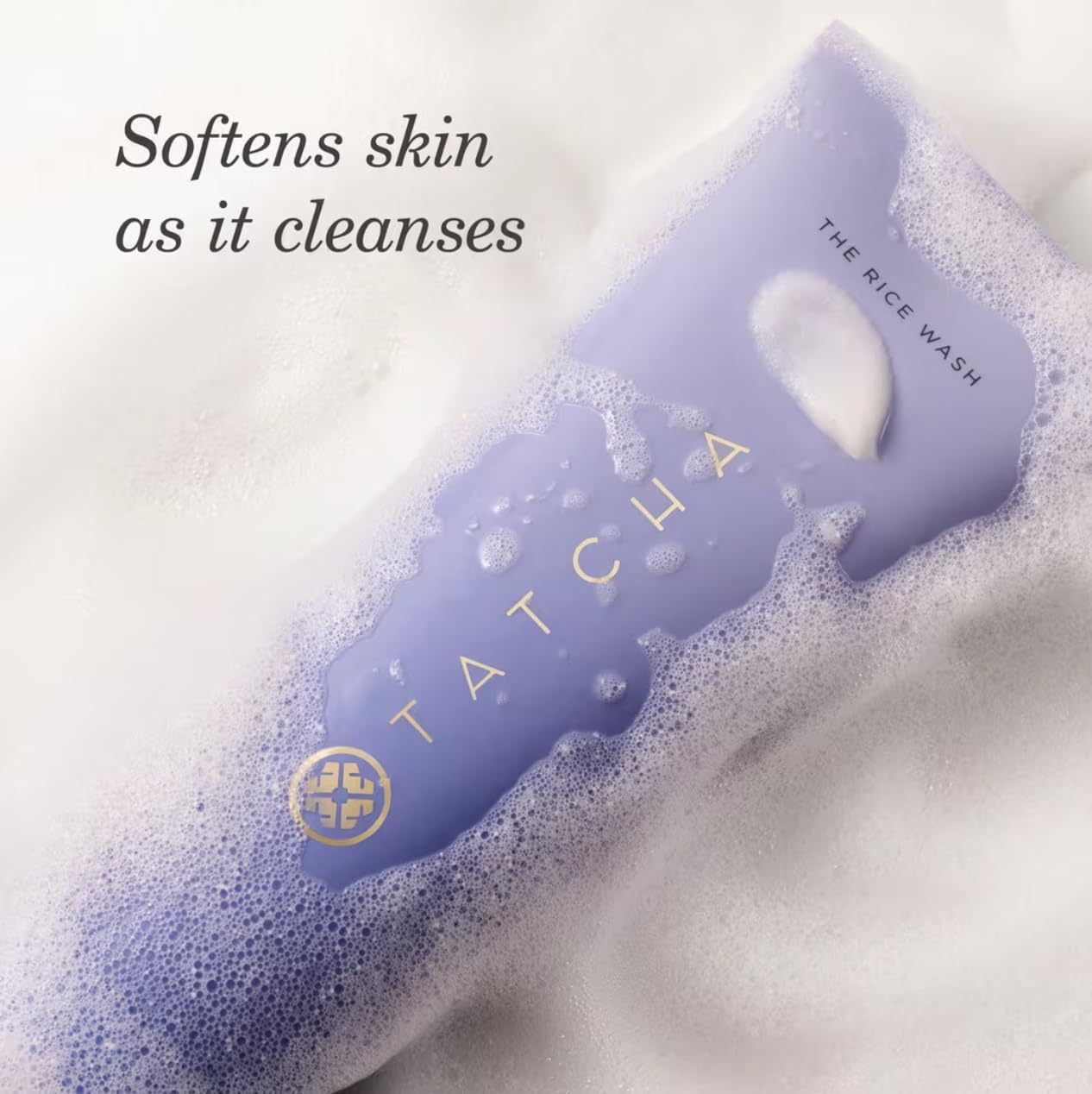 TATCHA The Rice Wash, Travel-Sized | Soft Cream Facial Cleanser - Wash Away Buildup Without Stripping Skin For A Soft, Luminous Complexion | 50 ml/ 1.7 fl. oz.