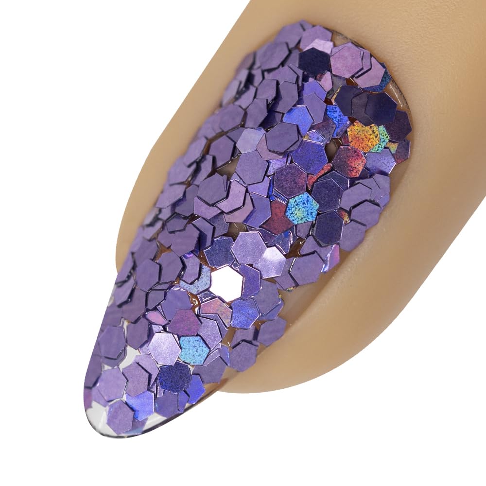 Young Nails Art Glitters - Premium Loose Nail Glitter Powder for Acrylic Nails & Gel Nails, Nail Sequins, Nail Sparkles, Nail Art Powder, Fine & Chunky Glitter, Durable, Eye Spy, 1 oz