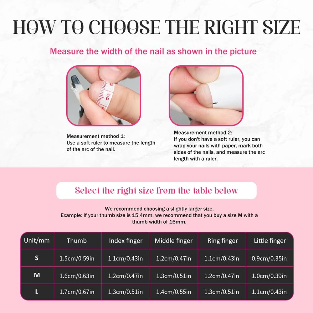 Handmade Press on Nails Coffin Medium False Nails Black French Tip with 3D Flower Designs Rhinestones Charm Cute luxury Sparkly Acrylic Nails for Women (Size M）10pcs