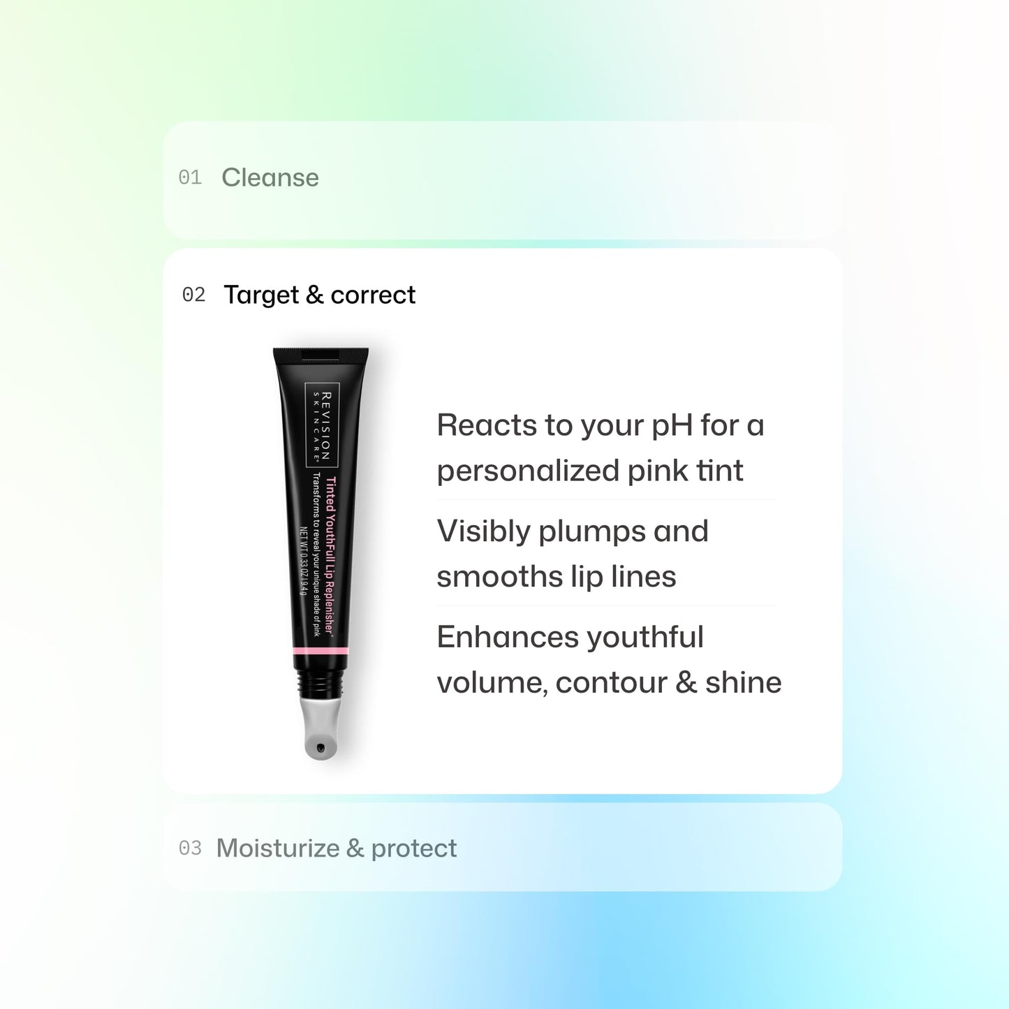 Revision Skincare Tinted YouthFull Lip Replenisher® – pH-Activated Tinted Lip Plumper, Hydrating, Volumizing, and Anti-Aging Treatment with Hyaluronic Acid, 0.33 oz