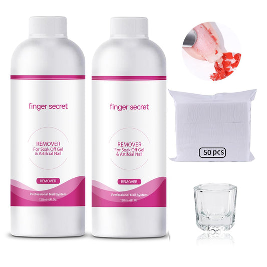 BEVINAS Nail Polish Remover 8Fl.Oz Nail Polish Remover Kit Polish Remover for Nails Glue Artificial Nails,Glitter Polish,Hard Builder gel,dip powder,poly gel,acrylic powder Remove