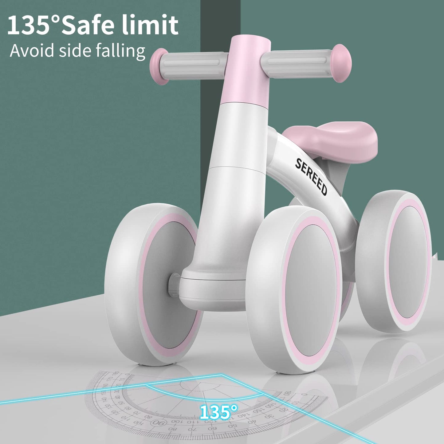 SEREED Baby Balance Bike Toys for 1 Year Old Girl Gifts, Baby Walker, One Year Old Girl Birthday Gifts, 12-24 Months Toddler Balance Bike, First Birthday Gifts