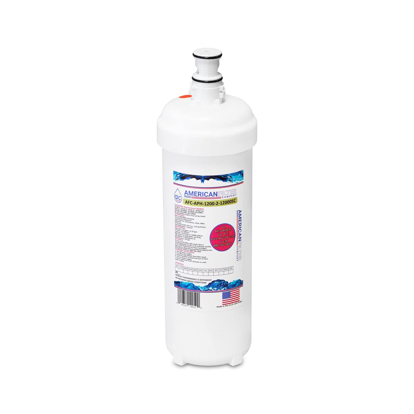 American Filter Company®, water filter, Model # AFC-APH-1200-2-12000SKC, Compatible with Body Glove(R) BG-1000 BG-1000C Filters New American Filter Company® Model # AFC-APH-1200-2-12000SC 1-Filter
