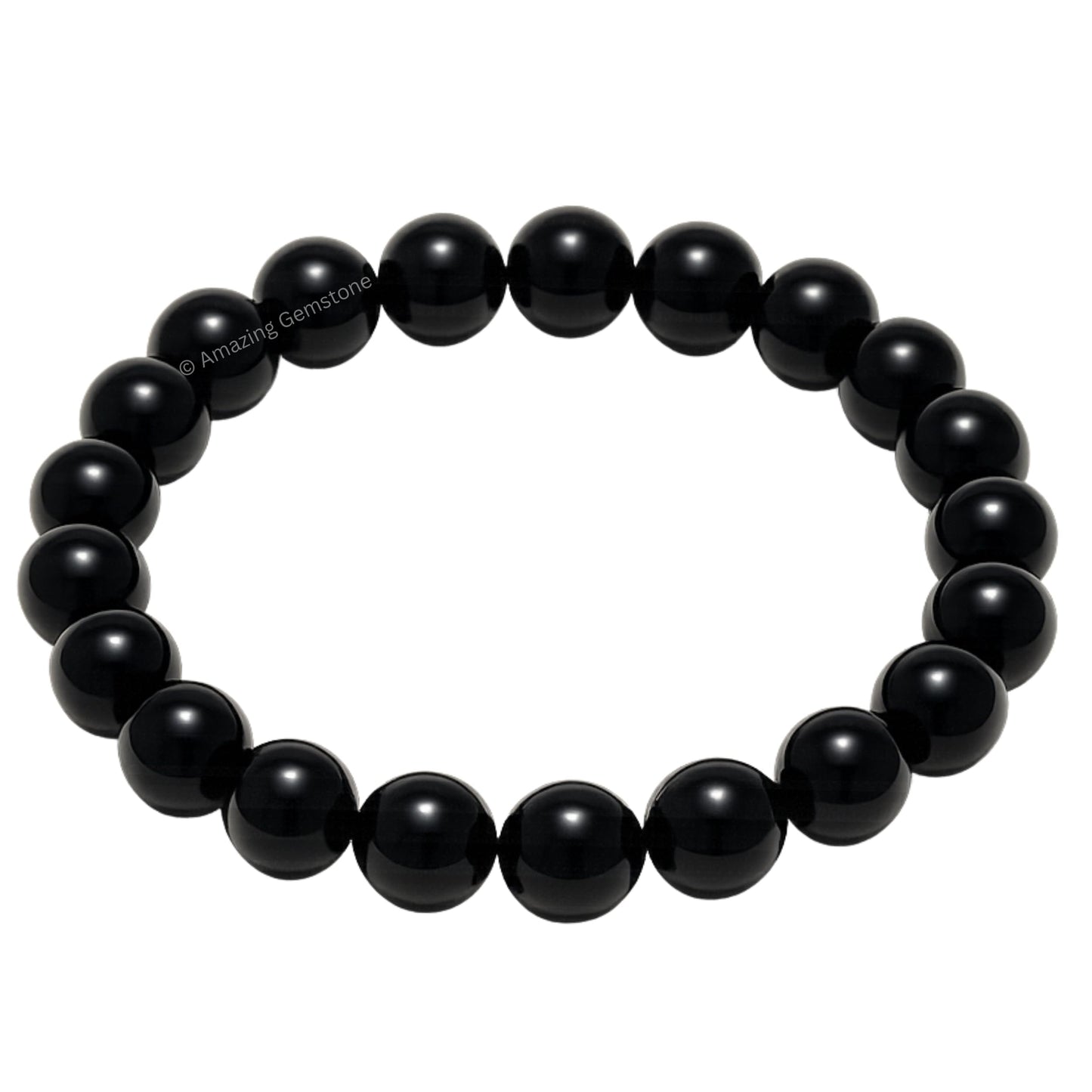 Amazing Gemstone Crystal Bracelet for Women Men's Gifts - Protection Healing Crystal Bracelet - 8mm Gemstone Beaded Stretchable Bracelet Pulseras Para Hombres Mujer Stocking Stuffers Mothers Day Gift (Black Obsidian)