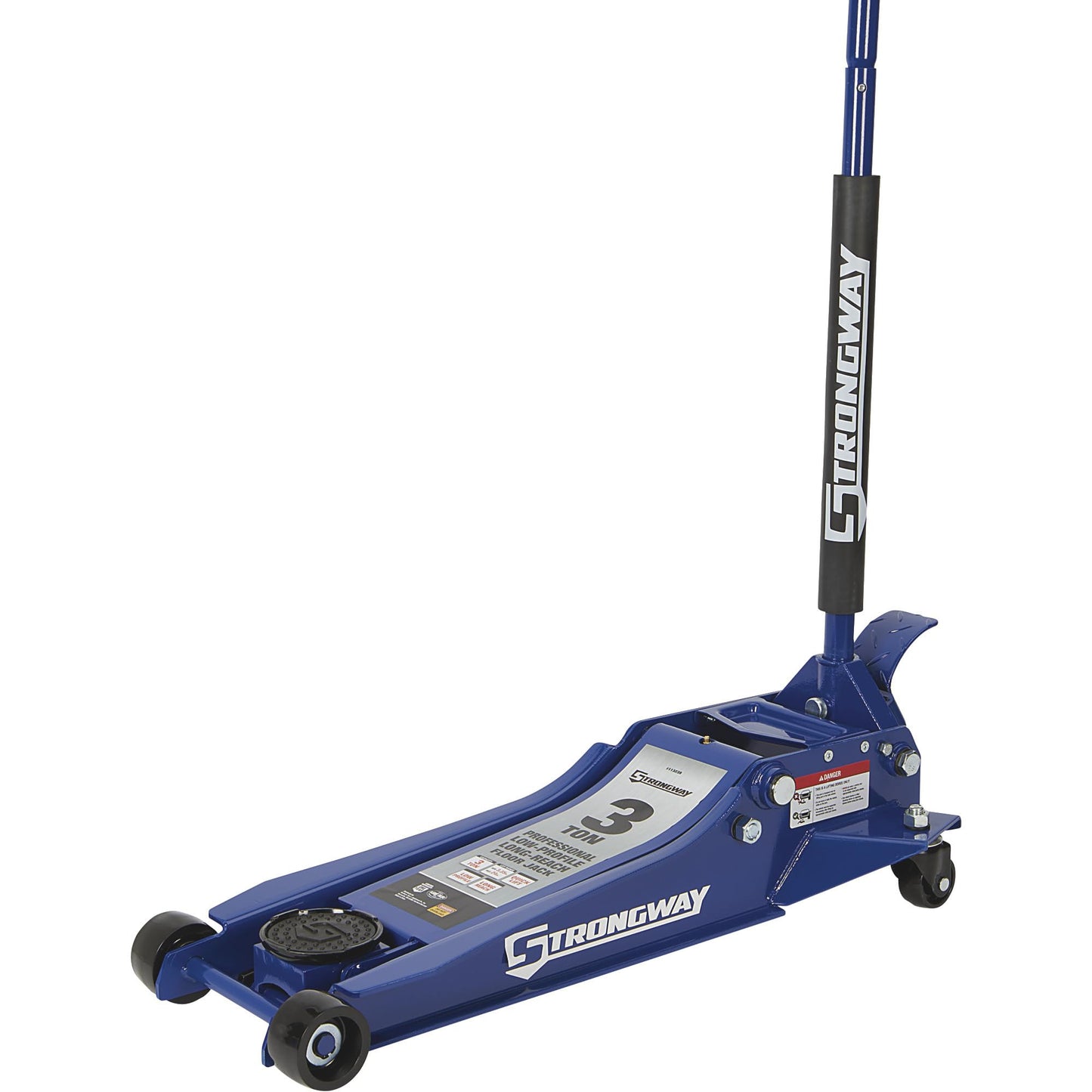 Strongway Long-Reach, Low-Profile Professional Service Floor Jack — 3-Ton Capacity