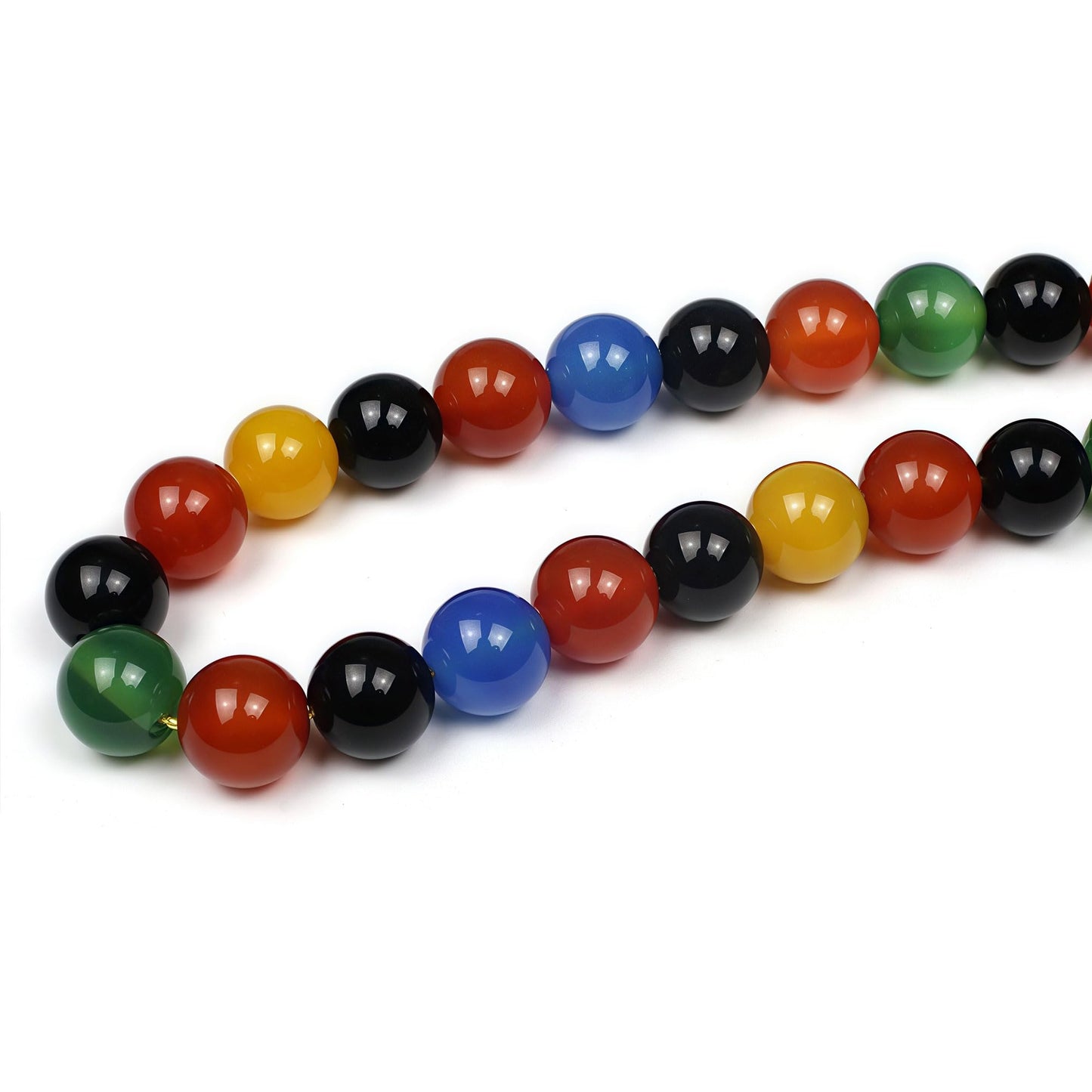 MJDCB AAA Natural Multicolor Agate Beads Round Colorful Stone Energy Healing Beads for DIY Necklace Bracelat Jewelry Making Strand 15" (4mm)