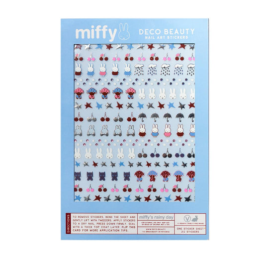 Deco Beauty Miffy’s Rainy Day-Super Thin & Easy-to-Apply Nail Art with the Cutest Designs-Durable & Long-Lasting Nail Art Stickers and Decals for Women, for DIY At-Home Manicures & Salon-Quality Nails