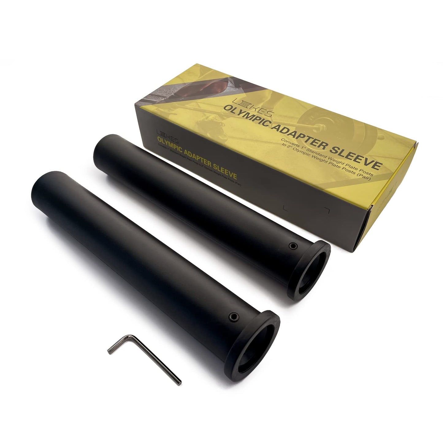 LIIIIIIKES Olympic Adapter Sleeve - Converts 1" Standard Weight Plate Posts to 2"" Olympic Weight Plate Posts (Pair) (11 inch)"