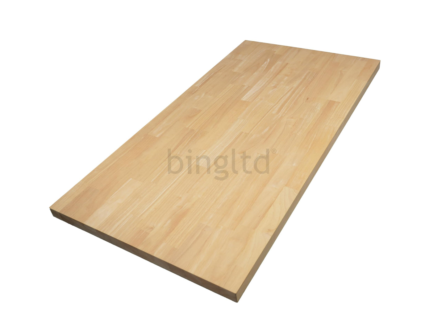bingltd- 4 ft x 25 in x 1.5 in Unfinished Hevea Solid Wood Butcher Block Countertop With Square Edge