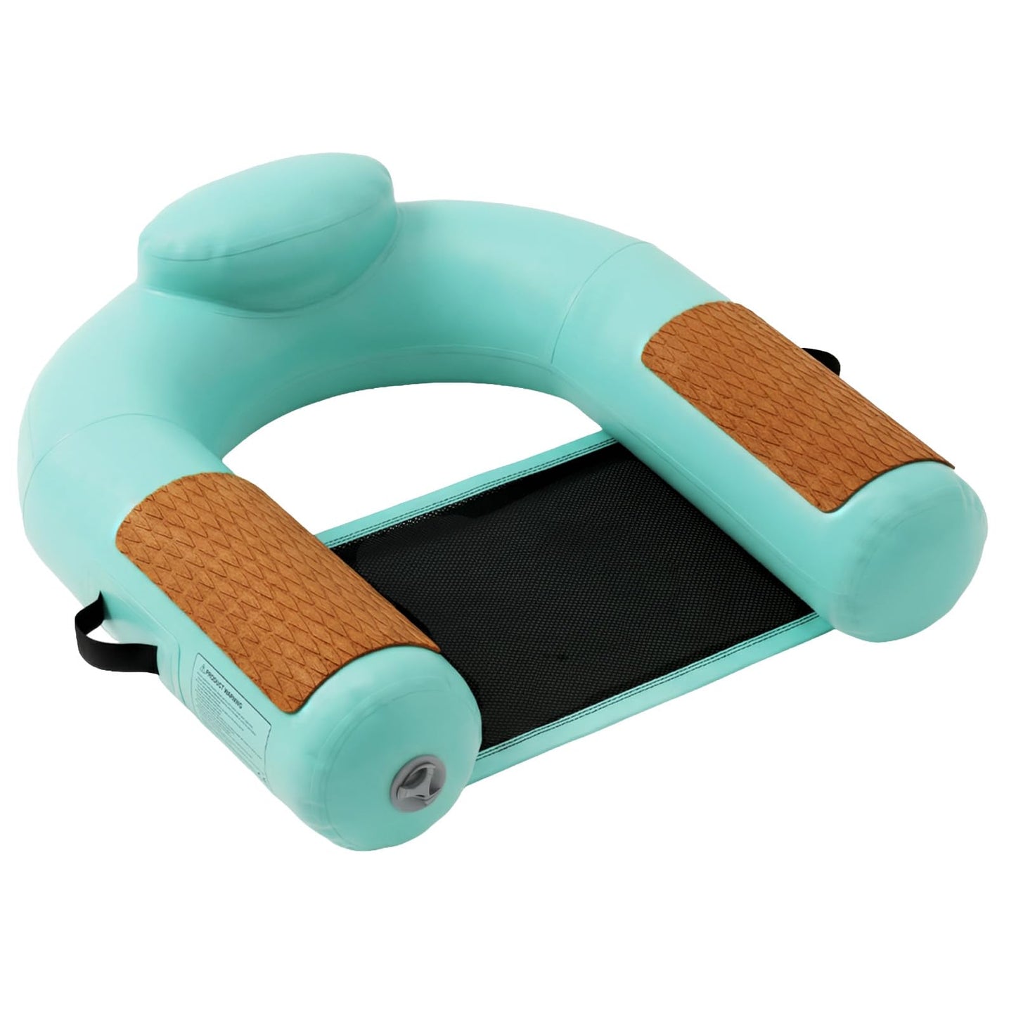 Zeraty Premium Inflatable Pool Lounger Floating Chair for Adults, Heavy Duty Drop-Stitch Water Hammock with Cooling Mesh & EVA Armrests, Blow Up Sunbathing Tanning Float for Pool, Lake Beach (300 Lbs)