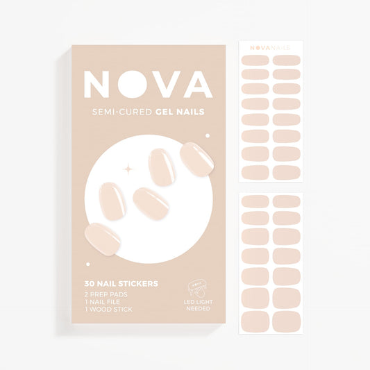 Nova Nails Semi Cured Gel Nail Strips (Bare Necessity)