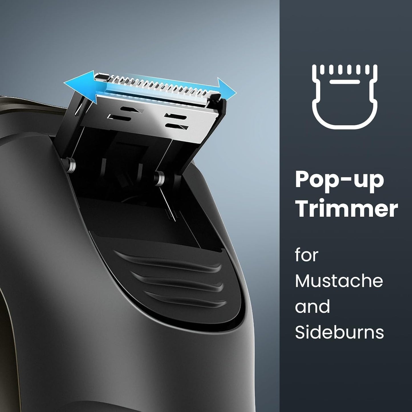 Electric Razor for Men Waterproof - Wet/Dry Cordless Rotary Shaver - Precision Blades Sensitive Skin Care, USB Fast Charging & Pop-up Trimmer Luxury Black Upgraded