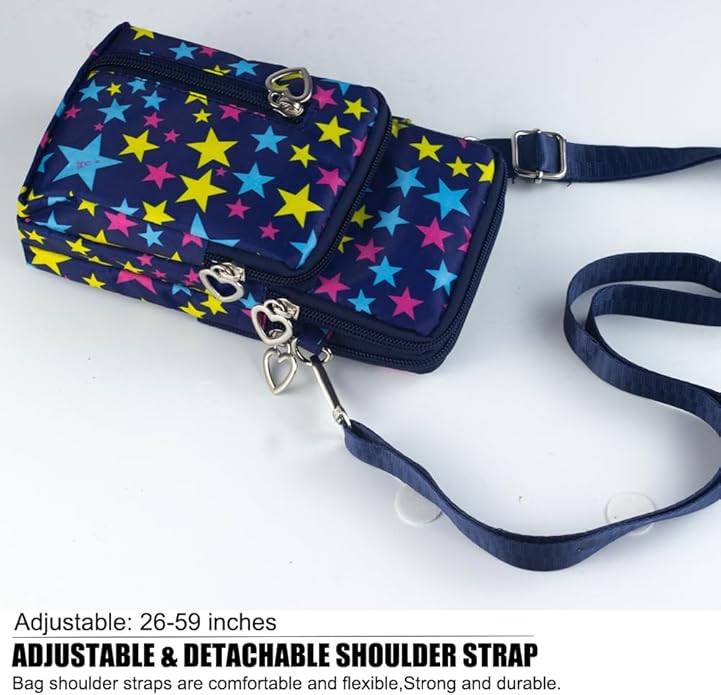 JANKS Small Crossbody Bag for Women - Mini Phone Purses with Crossbody Strap and Wallet - Nylon Arm Bag