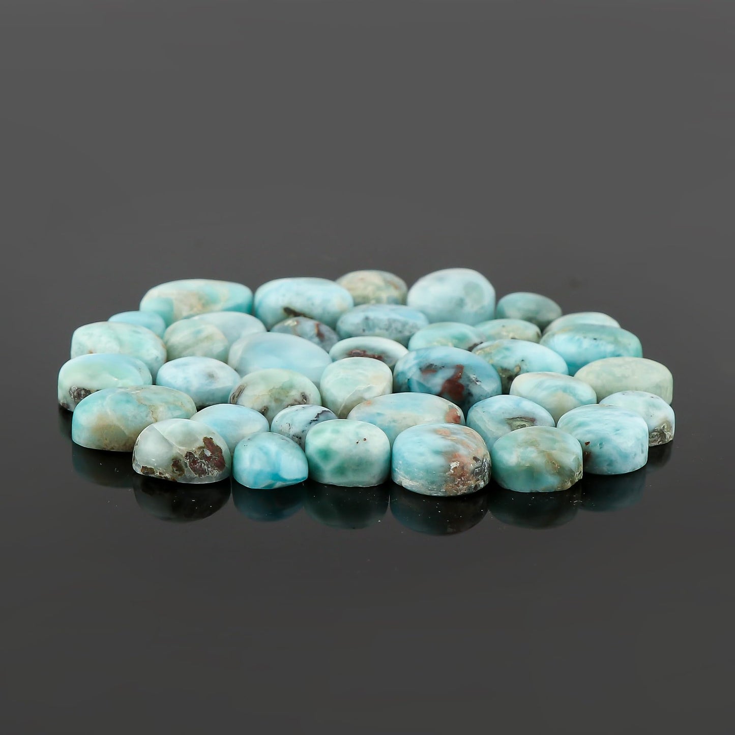 Gemkora 100cts Natural Larimar Gemstones Wholesale Cabochons Lot, Jewelry Making Loose Gemstone, Polished Gems, DIY, Wire Wrapping, Reiki, Wikka, Healing Crystals, Bulk Gemstone Deal [B-Grade]