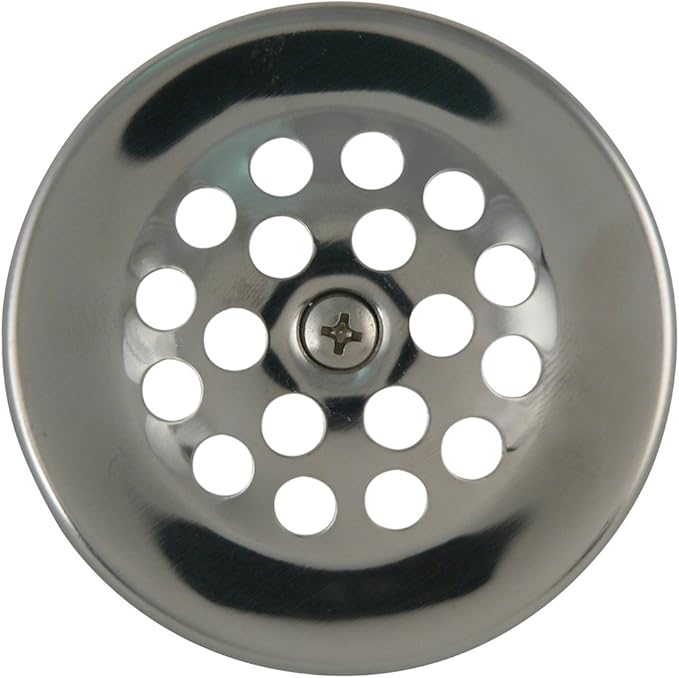 Plumb Pak PP826-64 Bathtub Dome Grid Strainer with Screw, 3", Polished Chrome