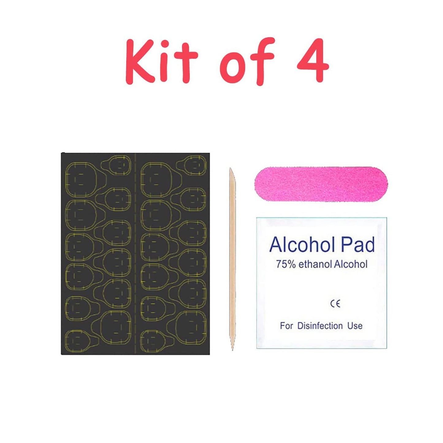 KKUUOO Press On Nails - Long, Blue Glitter False Nails with Design, Shiny Acrylic Finish, Full Cover, Reusable Stick On Nails for Women & Girls