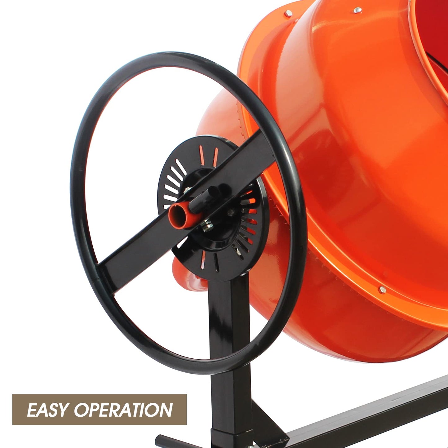 5 Cubic Ft Concrete Cement Mixer with Wheel and Stand,Electric ConcreteMixer 4/5 HP 600W Adjustable Tilt, Portable Heavy Concrete Mud Mixer Toolsfor Mortar Stucco Seeds and Fodder