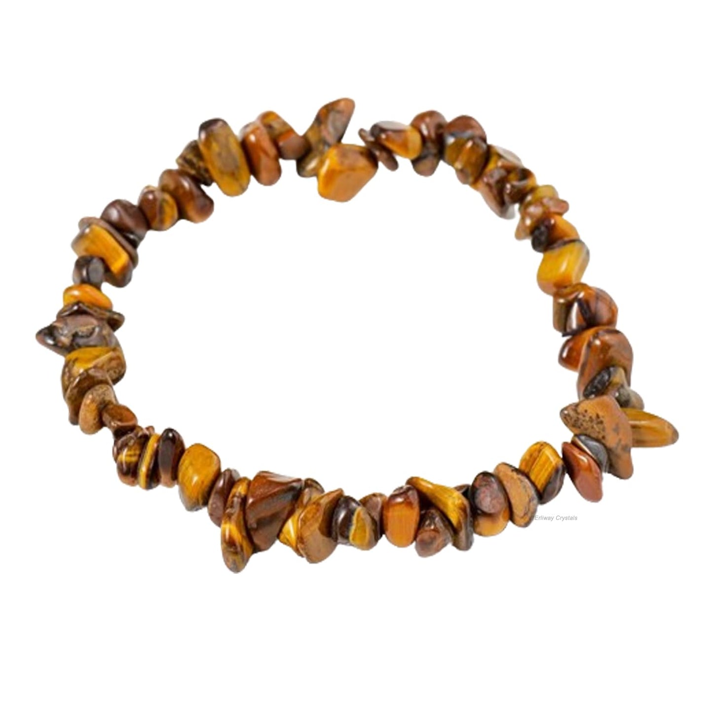 Erliway Tigers Eye Crystals Bracelet Irregular Beads Stretch Bracelet Healing Crystals Chips Bracelet Natural Gemstone Bracelets for Women Jewelry Reiki Meditation