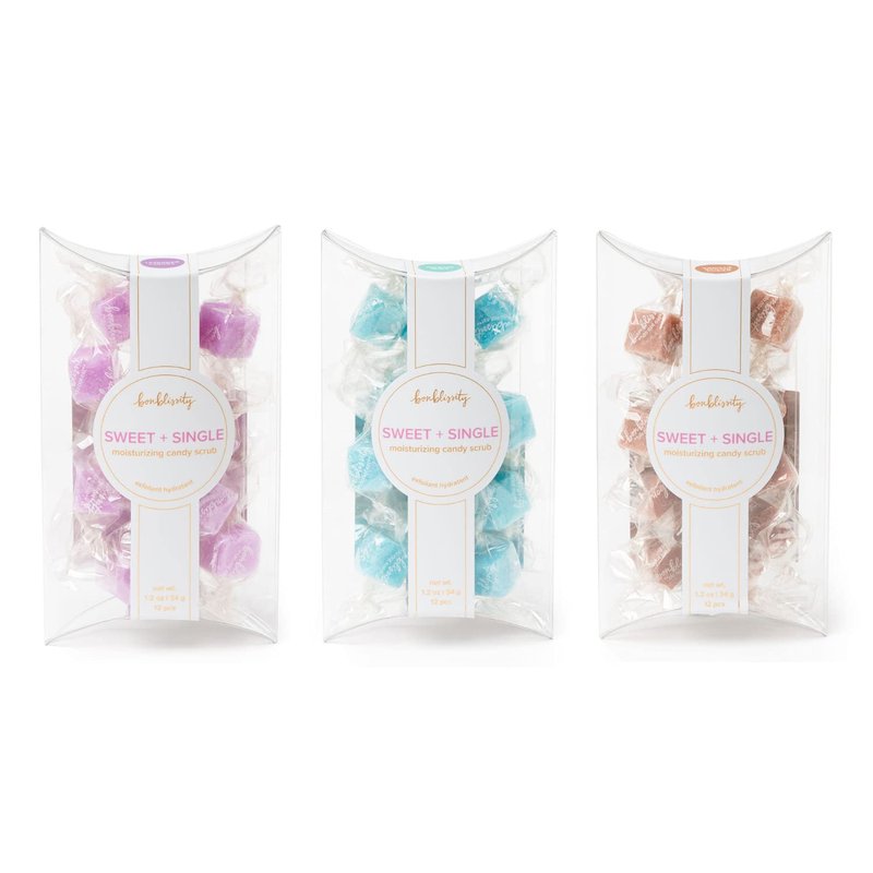 Bonblissity Sugar Scrub Candy 36pcs, For Exfoliating Hands, Feet Turns into Lotions l Lavender Luxury, Ocean Mist, Vanilla Brown Sugar