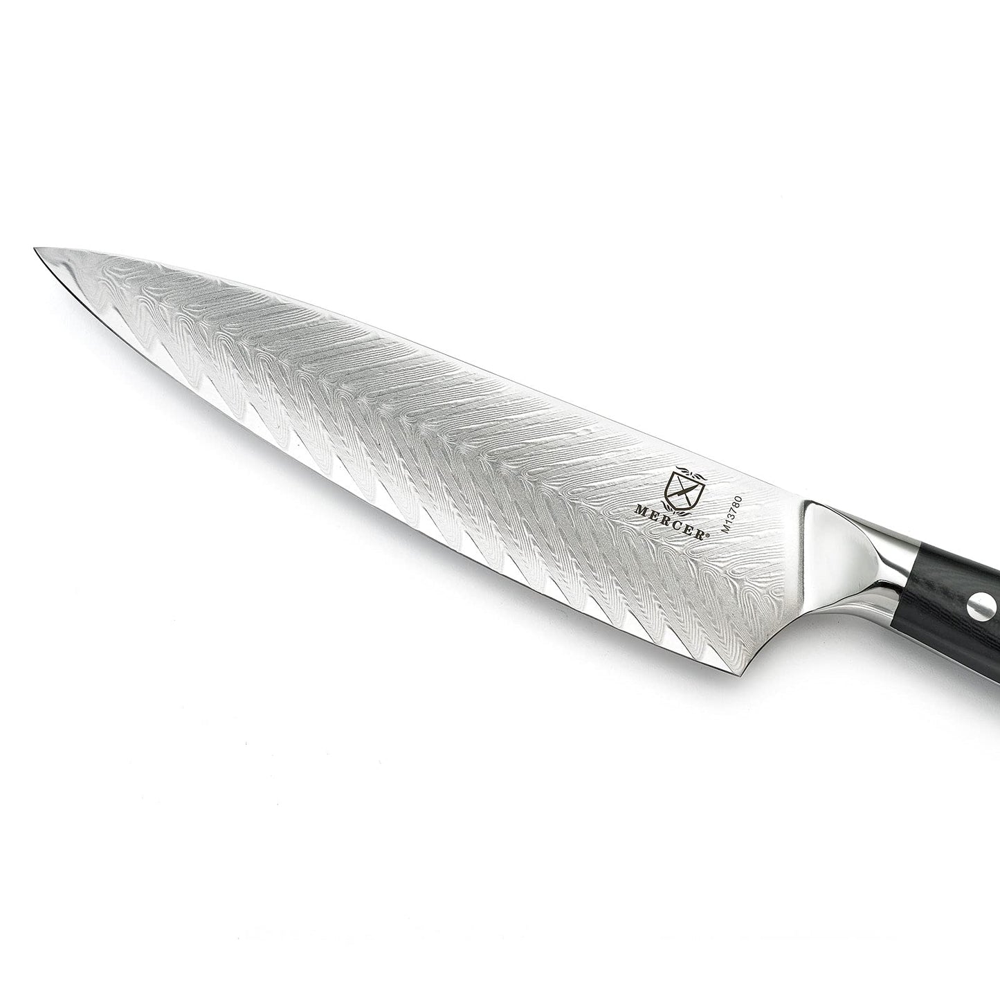Mercer Culinary M13780 Premium Grade Super Steel, 8-Inch Chef's Knife w/Leaf Pattern Blade, G10 Handle