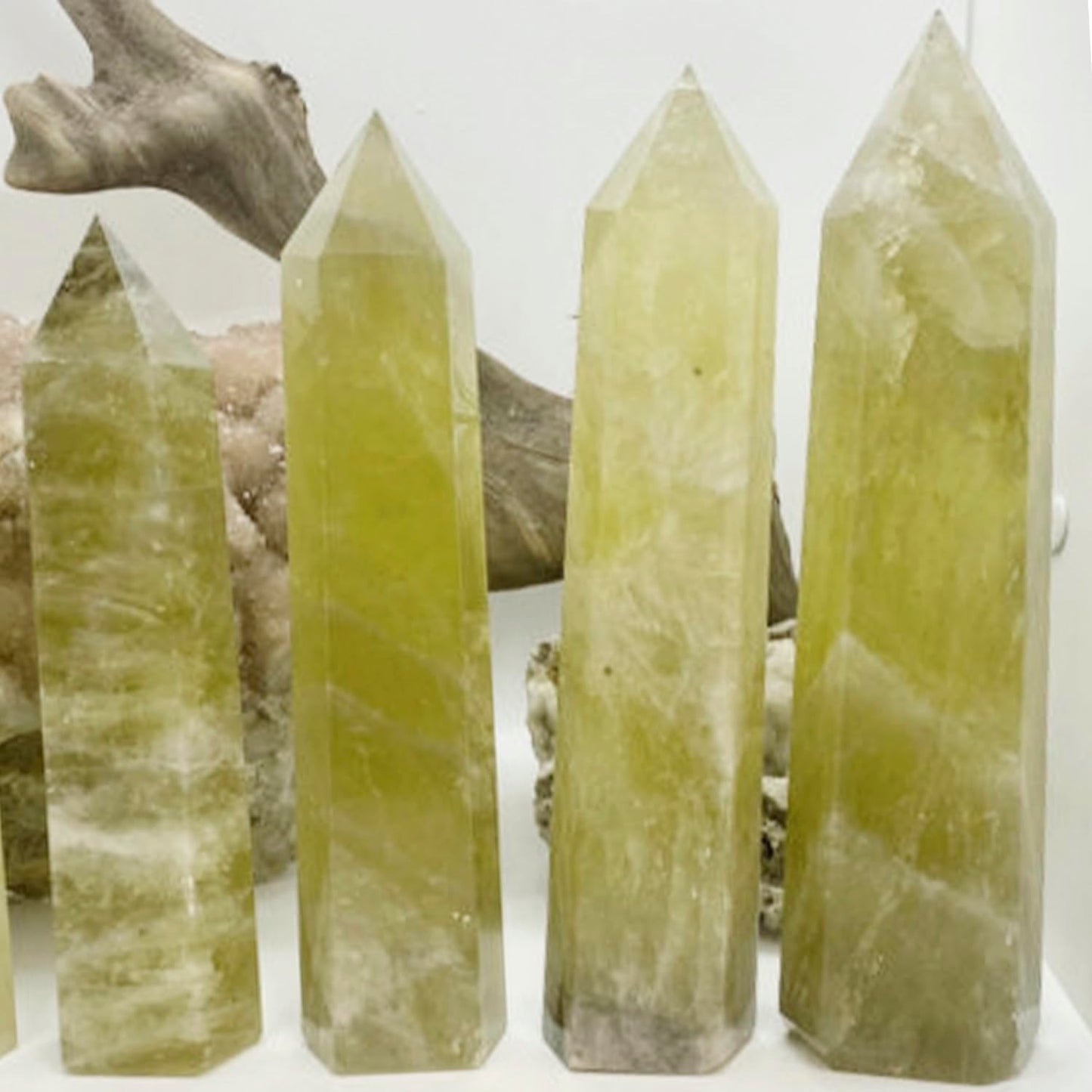 2pcs Natural Citrine Crystal Point Wand 5.8-6.2 inch Raw Stone Hand-Polished Crystal Pillar Chakra Balancing Spiritual Healing & Meditation(Citrine / 5.8-6.2 inch 2pcs)