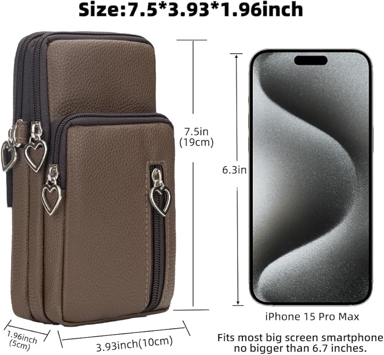 JANKS Small Crossbody Bag for Women - Mini Phone Purses with Crossbody Strap and Wallet - Nylon Arm Bag