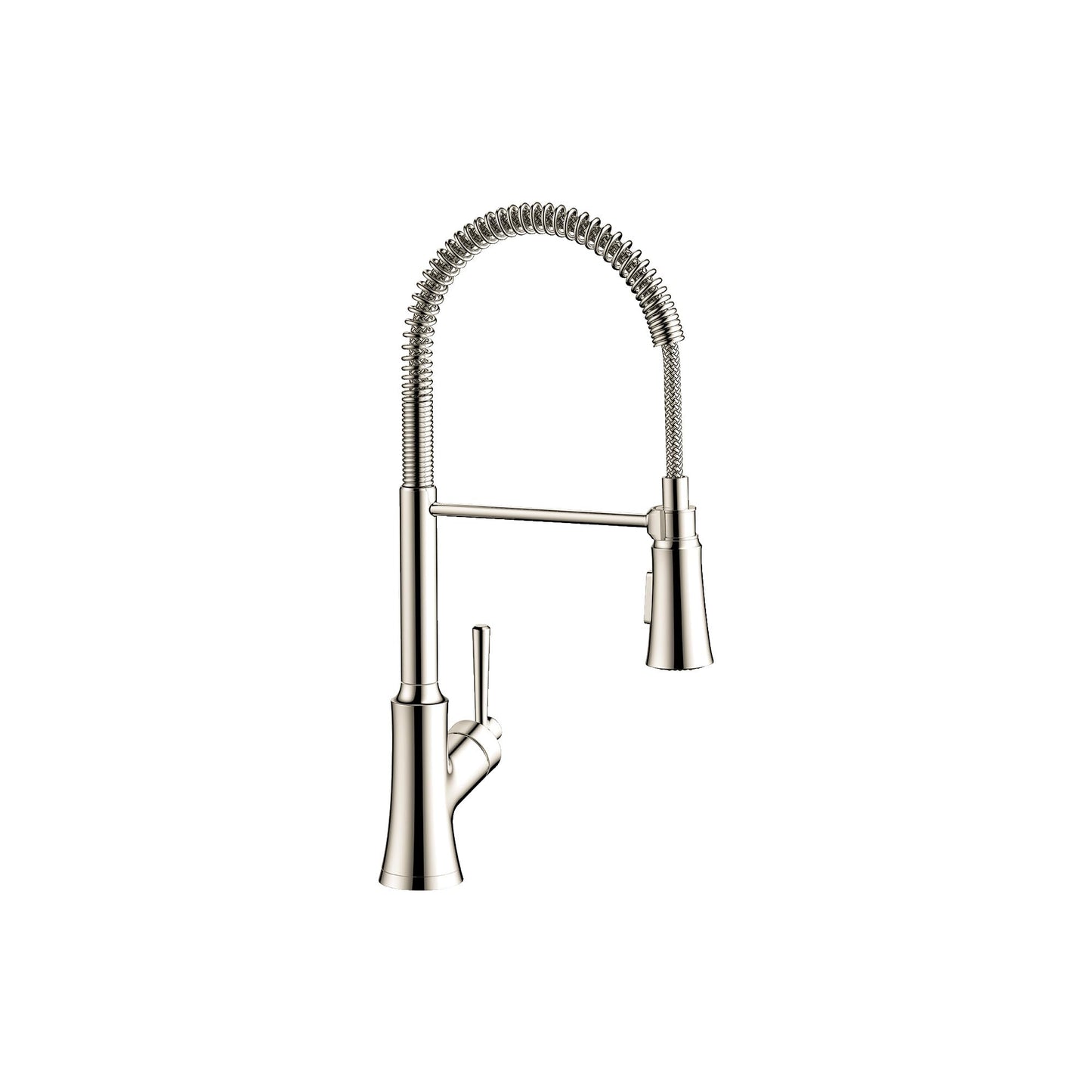 hansgrohe Joleena Brushed Nickel Commercial Kitchen Faucet, Kitchen Faucets with Pull Down Sprayer, Faucet for Kitchen Sink, Polished Nickel 04792830 19.3-Inches Tall
