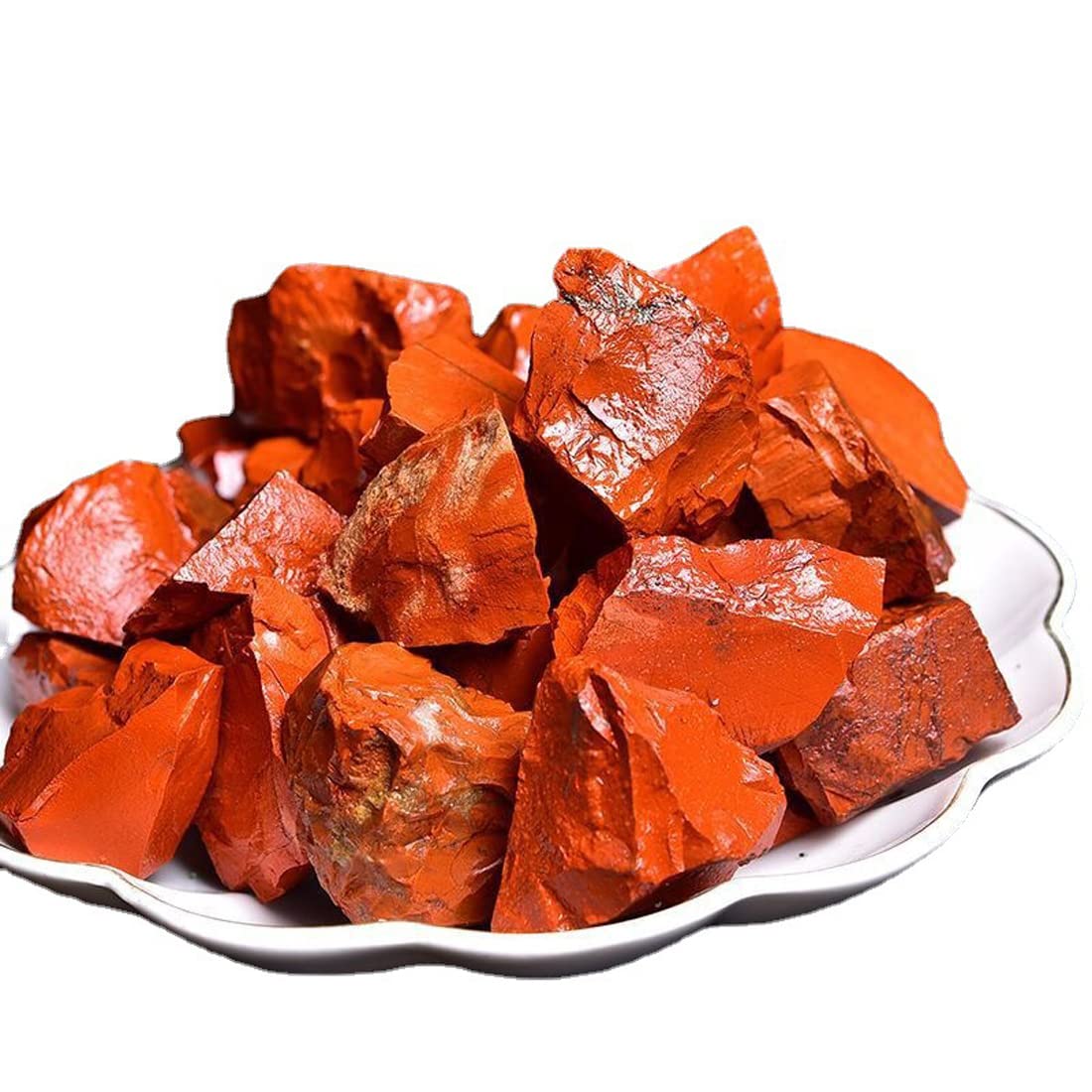 Red Jasper Raw Crystals, Large 1.25-2.0" Healing Crystals Natural Rough Stones Crystal for Tumbling, Cabbing, Fountain Rocks, Decoration, Polishing, Wire Wrapping, Wicca & Reiki