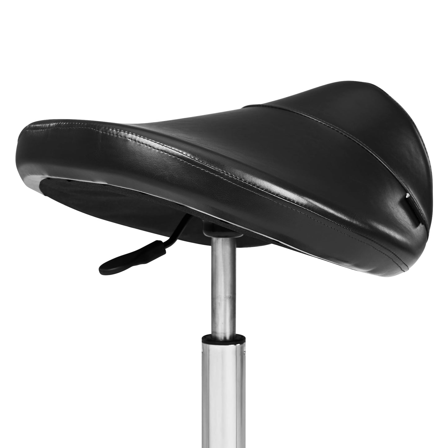Master Massage Ergonomic Saddle Stool – Hydraulic Swivel Rolling Chair for Salon, Clinic, Tattoo, Dentist, Spa, Workshop, and Office – Black