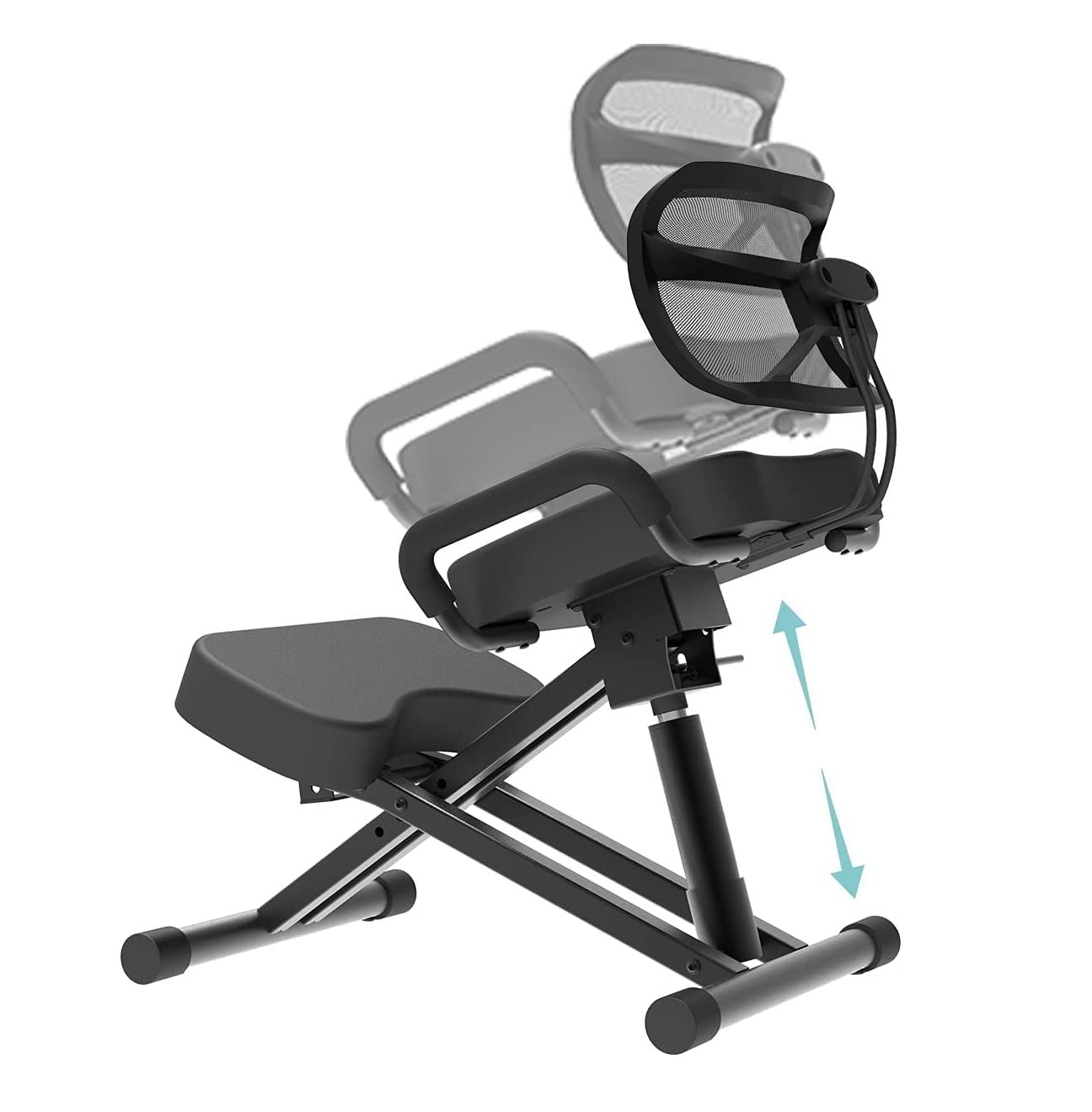 Master Massage Ergonomic Kneeling Chair with Back Support for Office -Posture Chair with Angled Seat and Backrest for Home and Office-Posture Correction Stool-Improve Your Posture