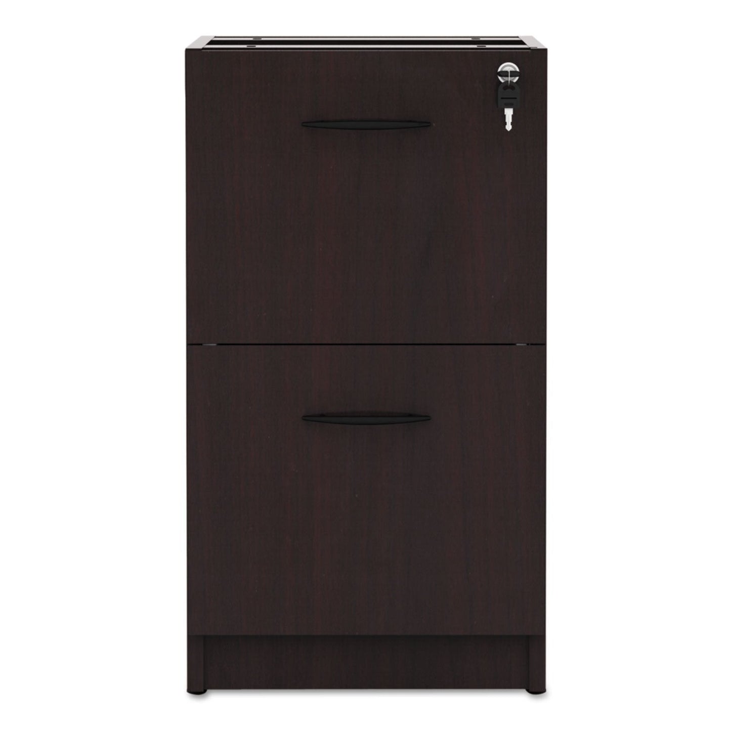 Alera Alera Valencia Series Full Pedestal File, Left Or Right, 2 Legal/Letter-Size File Drawers, Mahogany, 15.63" X 20.5" X 28.5"