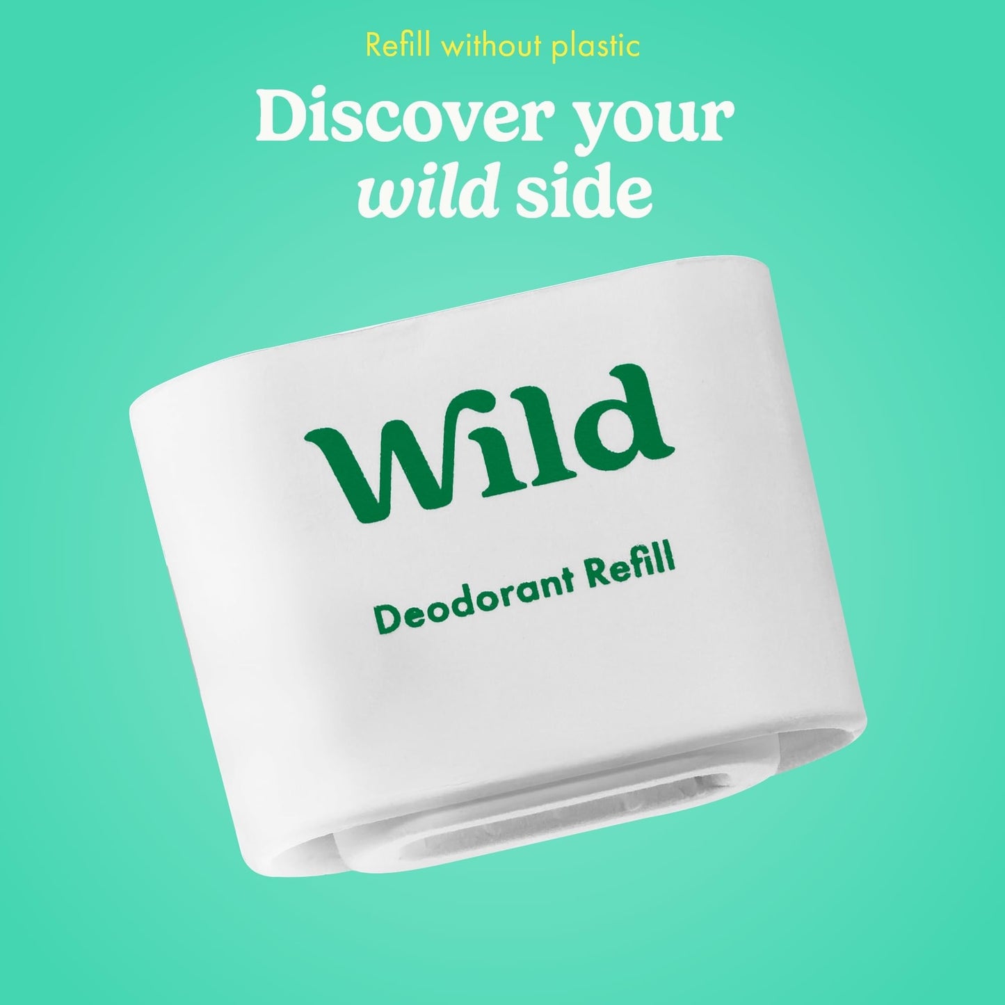 Wild Aluminum Free Refillable Deodorant Variety Pack for Men & Women - 98% Natural Ingredients - Includes Fresh Cotton & Sea Salt, Cherry Blossom, Coconut & Vanilla Scents - Long Lasting Protection