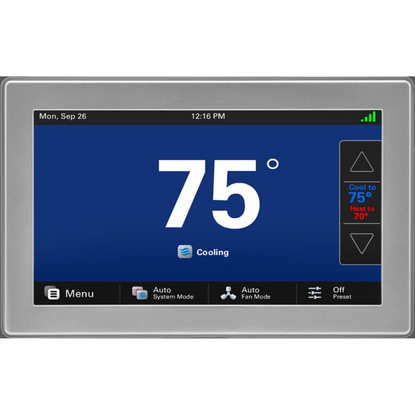 Trane XL1050 ComfortLink Wi-Fi Smart Thermostat – Model TZON1050AC52ZC Built-in Humidity Sensor with Zoning Control & 7" high Definition Color Touchscreen Compatible with Variable Speed Systems